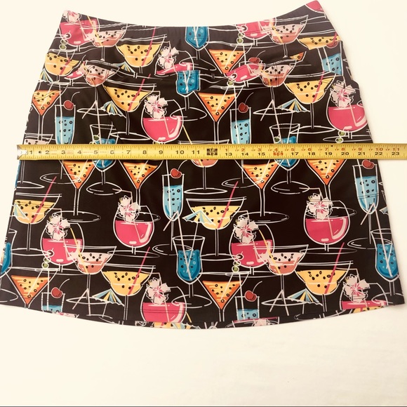 Cocktail Print Women's Skort - Picture 6 of 10